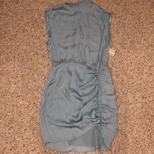 Sky Blue Satin Dress with adjustable length